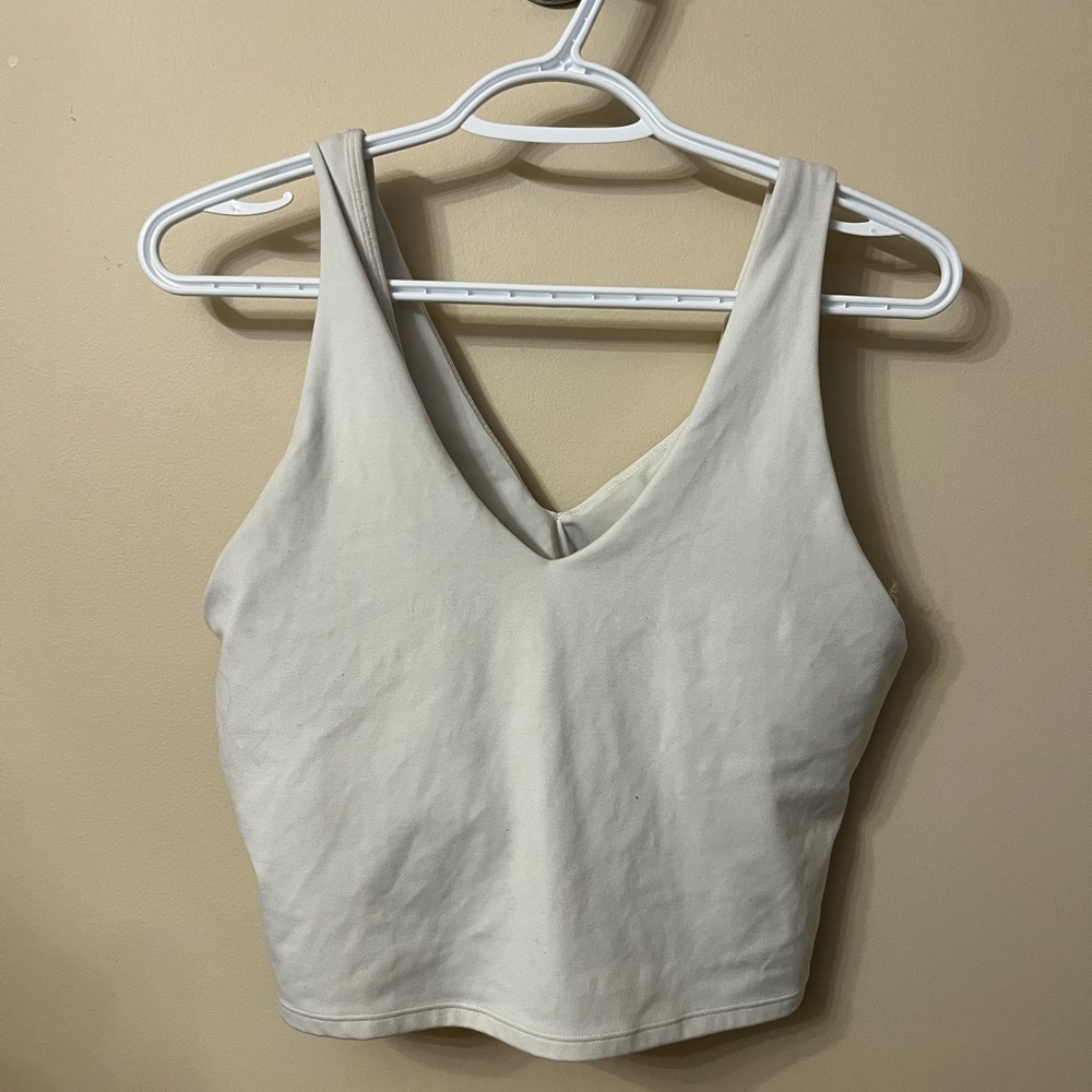 White built in sports bra tank top from Target. Good condition, barely worn